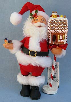 Annalee 9" Santa with Gingerbread Birdhouse - Mint - 526204