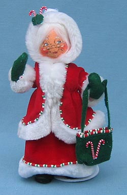 Annalee 9" Peppermint Mrs Santa - Mint - 526306