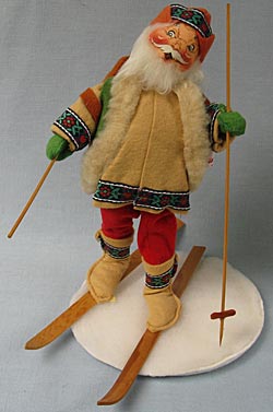 Annalee 10" Old World Skier - Very Good - 535094a Annalee 10" Old World Skier - Very Good - 535094a
