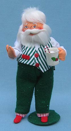 Annalee 9" Mr Relaxing Santa Holding Mug - Mint - 538206