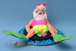 Annalee 10" Summertime Santa with Plaque - Mint - 540791