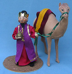 Annalee 10" Nativity Wiseman and 12" Camel - Excellent - 542890a