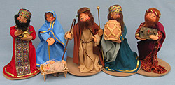 Annalee 10" Nativity Set - Mary, Joseph, Baby Jesus and 3 Wisemen - Mint  - 5429,31-35-98
