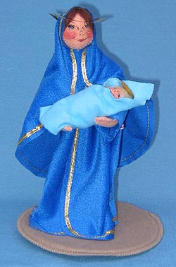 Annalee 10" Nativity Mary Holding 3" Baby Jesus - Mint - 543197