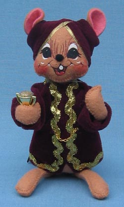 Annalee 6" Wiseman Mouse #3 - Burgundy - Mint - 544705 Annalee 6" Wiseman Mouse #3 - Burgundy - Mint - 544705