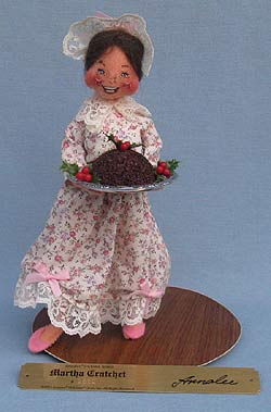Annalee 10" Dickens Martha Cratchet with Brass Plaque - Mint - 546691 Annalee 10" Dickens Martha Cratchet with Brass Plaque - Mint - 546691