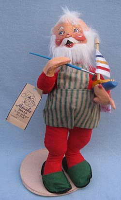 Annalee 12" Workshop Santa Painting Sailboat - Near Mint - 548196a
