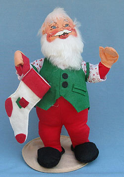 Annalee 12" Santa with Stocking - Mint - 548689
