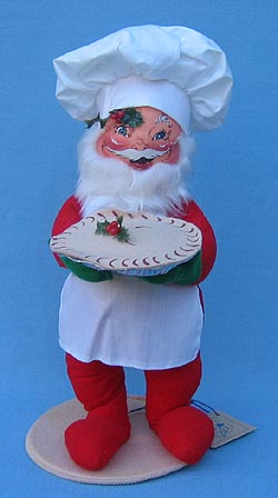 Annalee 12" Chef Santa Holding Pie - Mint / Near Mint - 549292