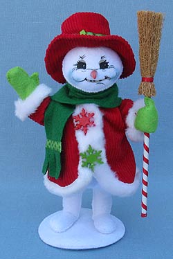 Annalee 9" Corduroy Snowman - Mint - 550011