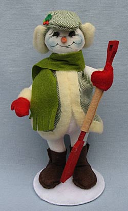 Annalee 9" Alpine Snowman with Snow Shovel 2013 - Near Mint - 550213