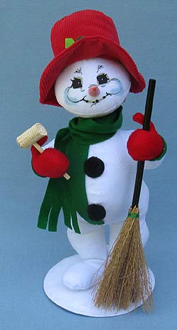 Annalee 15" Ribbon Snowman - Mint - 550310 Annalee 15" Ribbon Snowman - Mint - 550310