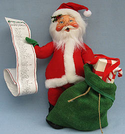 Annalee 18" Santa with Gift List & Sack - Mint - 550595ooh