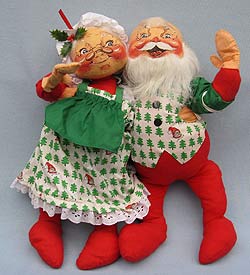 Annalee 18" Mr & Mrs Santa - Excellent - 5510-5550-87a