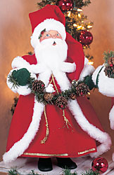 Annalee 20" Classic Santa with Garland - Mint - 551504 Annalee 20" Classic Santa with Garland - Mint - 551504
