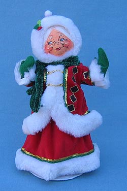 Annalee 9" Harlequin Mrs. Santa - Mint - 590707 Annalee 9" Harlequin Mrs. Santa - Mint - 590707