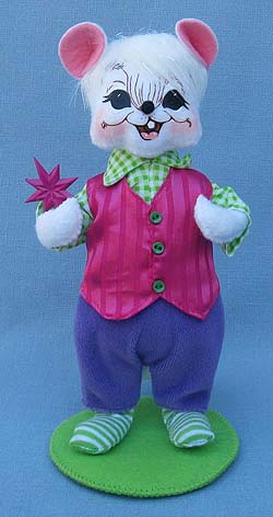Annalee 6" Winter Whimsy Boy Mouse Holding Star- Mint - 600211