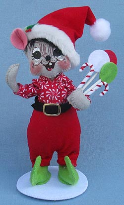 Annalee 6" Peppermint Candy Mouse 2015 - Mint - 600215