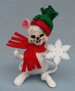 Annalee 5" Snowflake Mouse 2016 - Mint - 600316