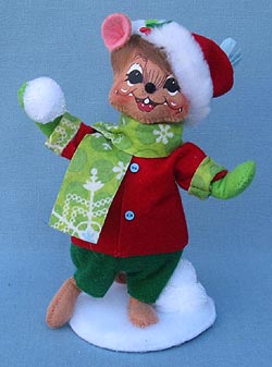 Annalee 6" Snowflake Snowball Fun Mouse - Mint - 600512