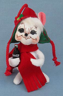 Annalee 6" Coca-Cola Mouse with Coke Bottle 2013 - Mint - 601213