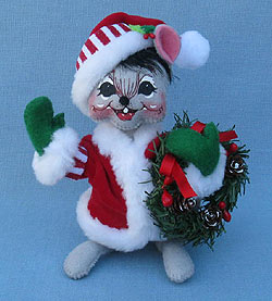 Annalee 6" Shimmermint Wreath Mouse - Mint - 601411