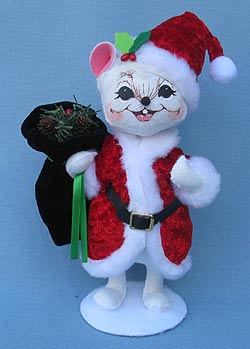 Annalee 8" Cozy Santa Mouse - Mint - 601612