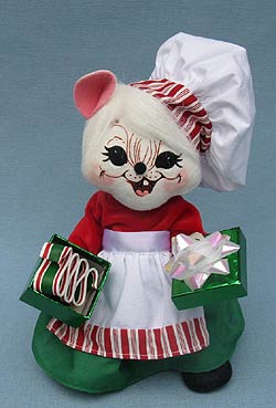Annalee 10" Ribbon Candy Girl Mouse - Mint - 602410