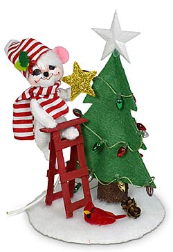 Annalee 3" Jolly Christmas Tree Mouse 2023 - Mint - 610123
