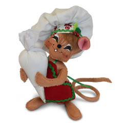 Annalee 6" Chef Mouse Holding Pastry Bag 2018 - Mint - 610218