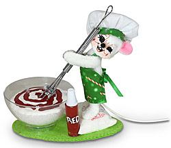 Annalee 3" Candy Cane Coloring Chef Mouse 2022 - Mint - 610322