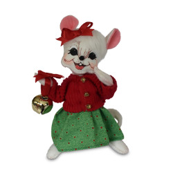 Annalee 6" Jinglebell Girl Mouse 2018 - Mint - 610418