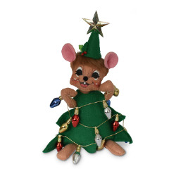 Annalee 6" Wannabe a Christmas Tree Mouse 2018 - Mint - 611118