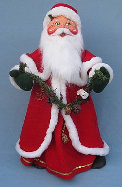 Annalee 30" Classic Santa with Garland & Dove - Mint - 621004