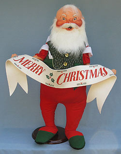 Annalee 30" Santa with Merry Christmas Banner - Near Mint - 622892
