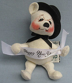 Annalee 8" Happy New Year Celebration Bear - Near Mint - 630900tonga