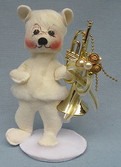 Annalee 8" Christmas Concert Bear with Trumpet - Near Mint - 632201tr