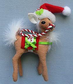 Annalee 5" Peppermint Reindeer Ornament - Mint - Prototype - 650006p