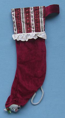 Annalee 22" Velour Victorian Stocking - Mint - 688586sq