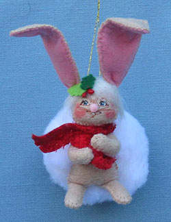 Annalee 3" Cozy Bunny Tail Ornament - Mint - 700212