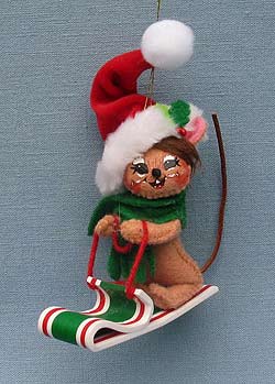 Annalee 3" Toboggan Mouse Ornament - Mint - 700310