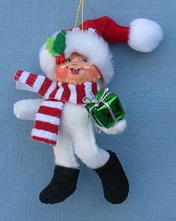 Annalee 3" Shimmermint Gift Kid Ornament - Mint - 700411