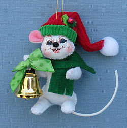 Annalee 3" Corduroy Jinglebell Mouse Ornament - Mint - 700611