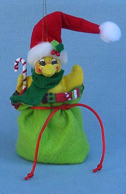 Annalee 3" Ducky Gift Bag Ornament 2015 - Mint - 700915