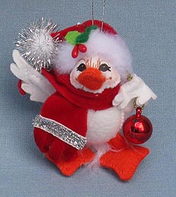 Annalee 3" Silver Sparkle Duck Ornament 2013 - Mint - 701213