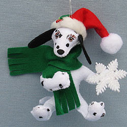 Annalee 5" Snowflake Puppy Dog Dalmation Ornament 2016 - Mint - 701416