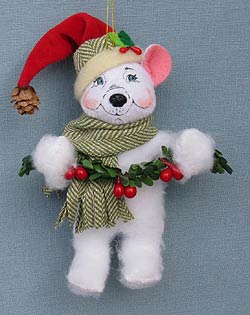 Annalee 5" Alpine Polar Bear with Garland Ornament 2013 - Mint - 701613