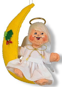 Annalee 3" Angel on the Moon Ornament 2019 - Mint - 710519
