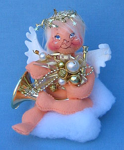 Annalee 7" Lyrical Angel with French Horn Instrument - Mint - 711001fhox Annalee 7" Lyrical Angel with French Horn Instrument - Mint - 711001fhox