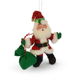 Annalee 5" Jinglebell Santa Ornament 2018 - Mint - 711018